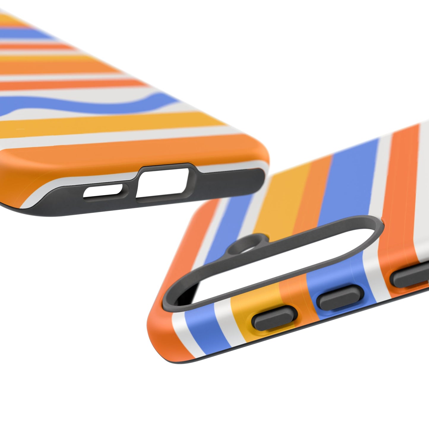 Citrus Orange Stripes Phone Case| Tough Case