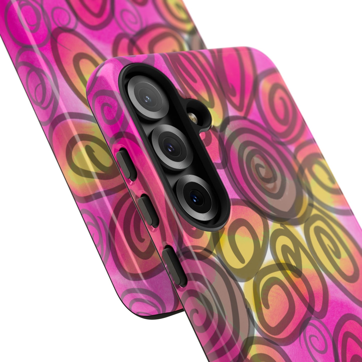 Wonky Pink Floral Phone Case| Tough Case