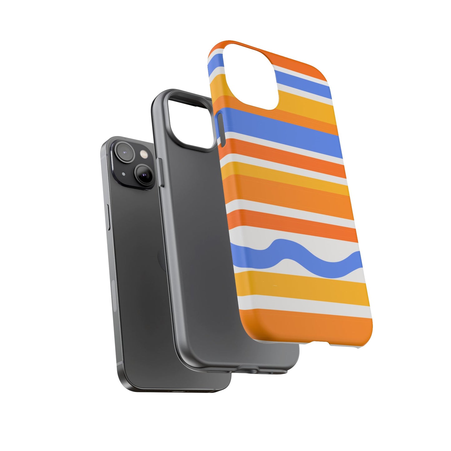 Citrus Orange Stripes Phone Case| Tough Case