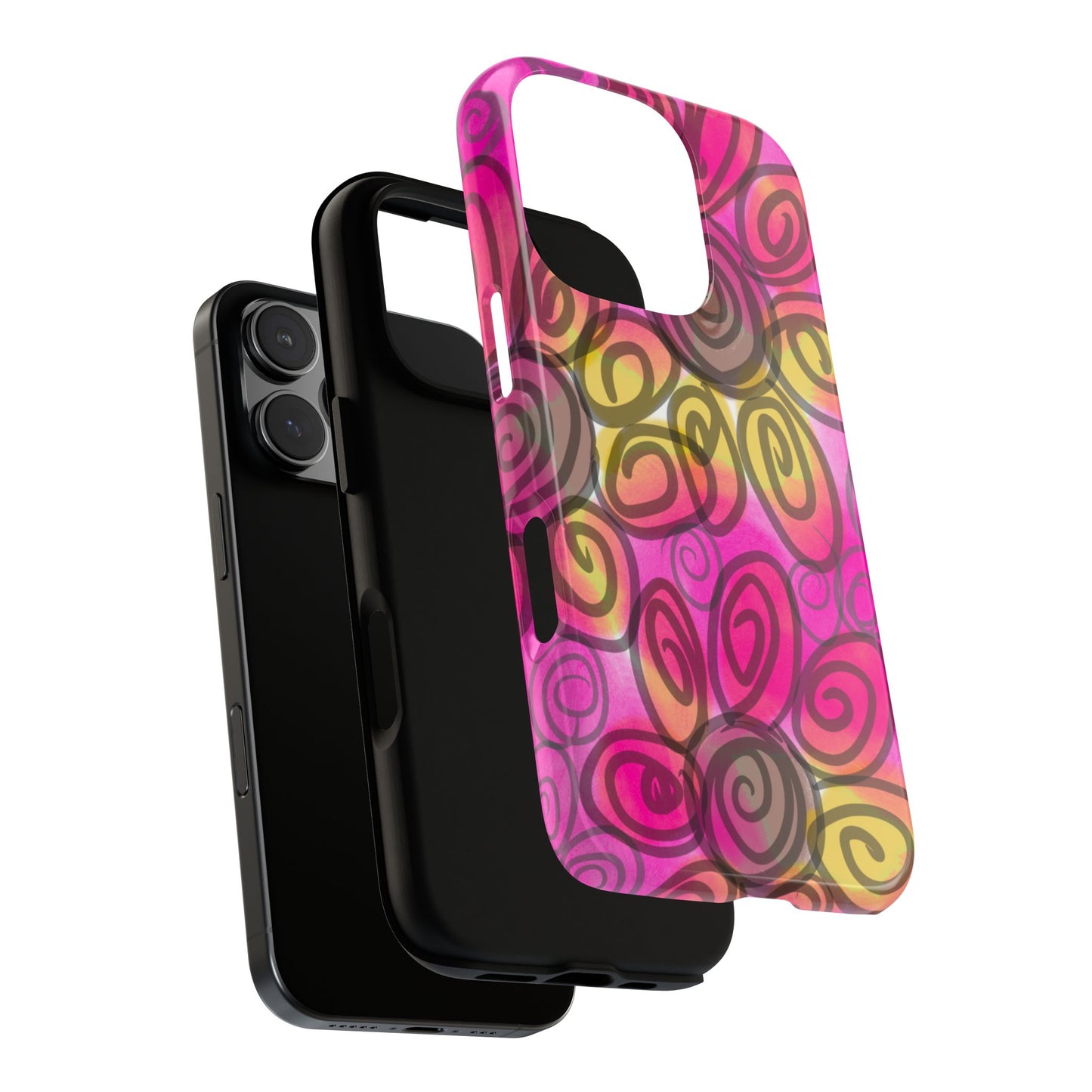 Wonky Pink Floral Phone Case| Tough Case