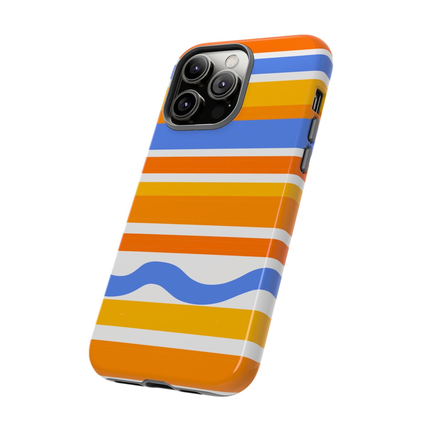 Citrus Orange Stripes Phone Case| Tough Case