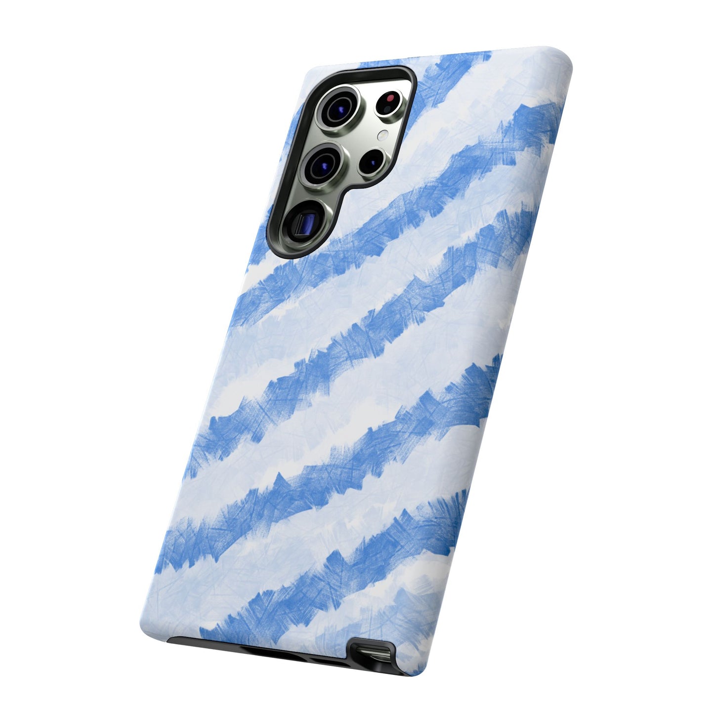 Chunky Blue Stripes Phone Case| Tough Case
