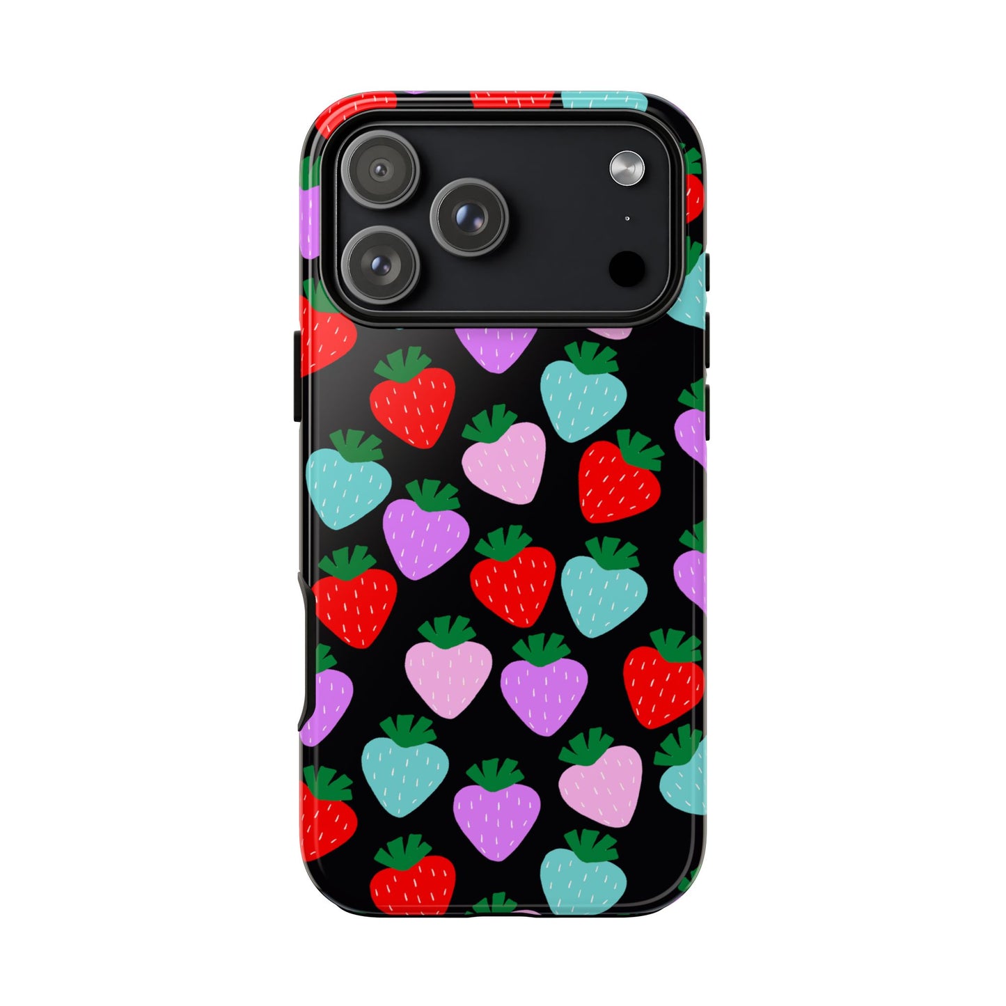 Phone Case, Playful Strawberry Design, Tough Phone Case
