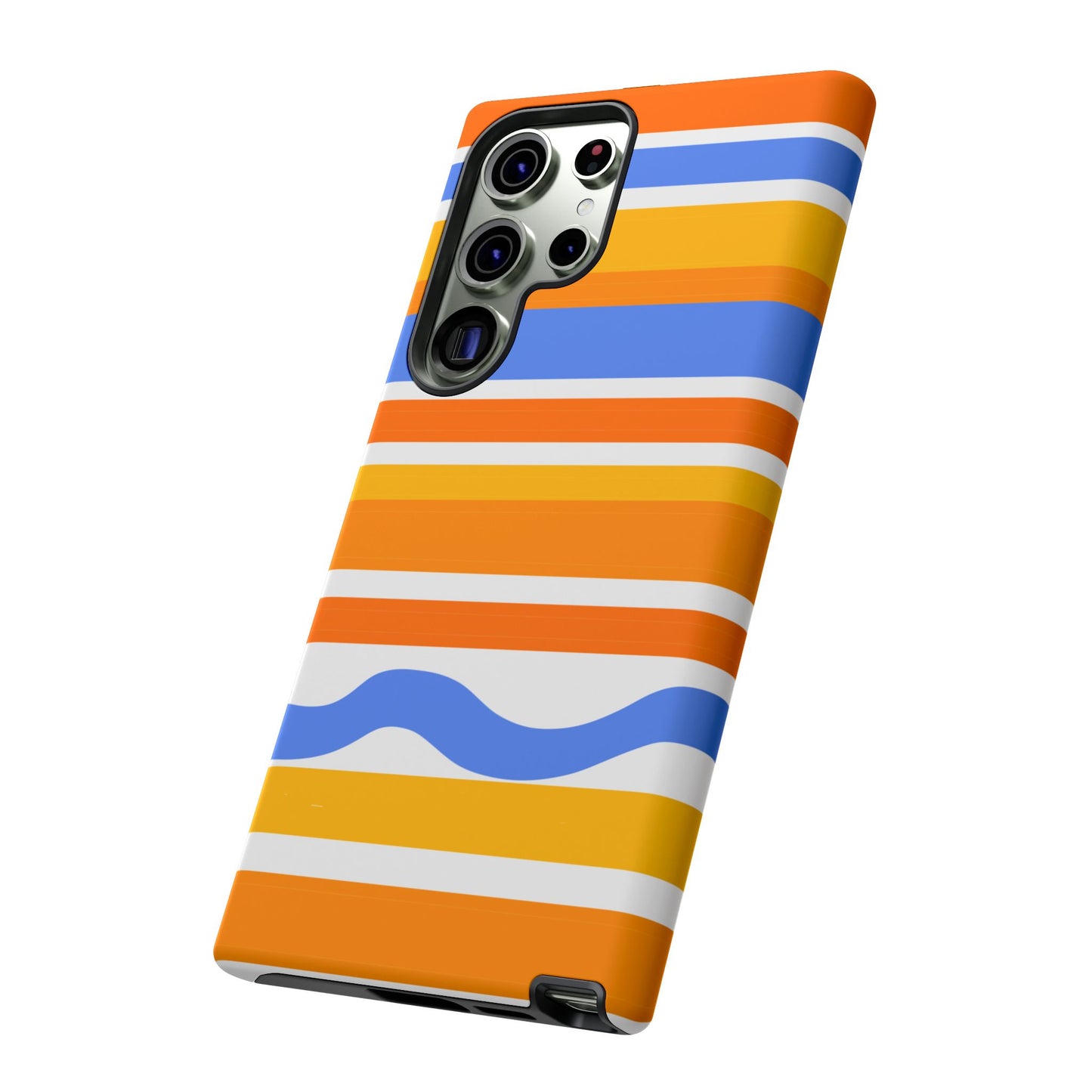Citrus Orange Stripes Phone Case| Tough Case