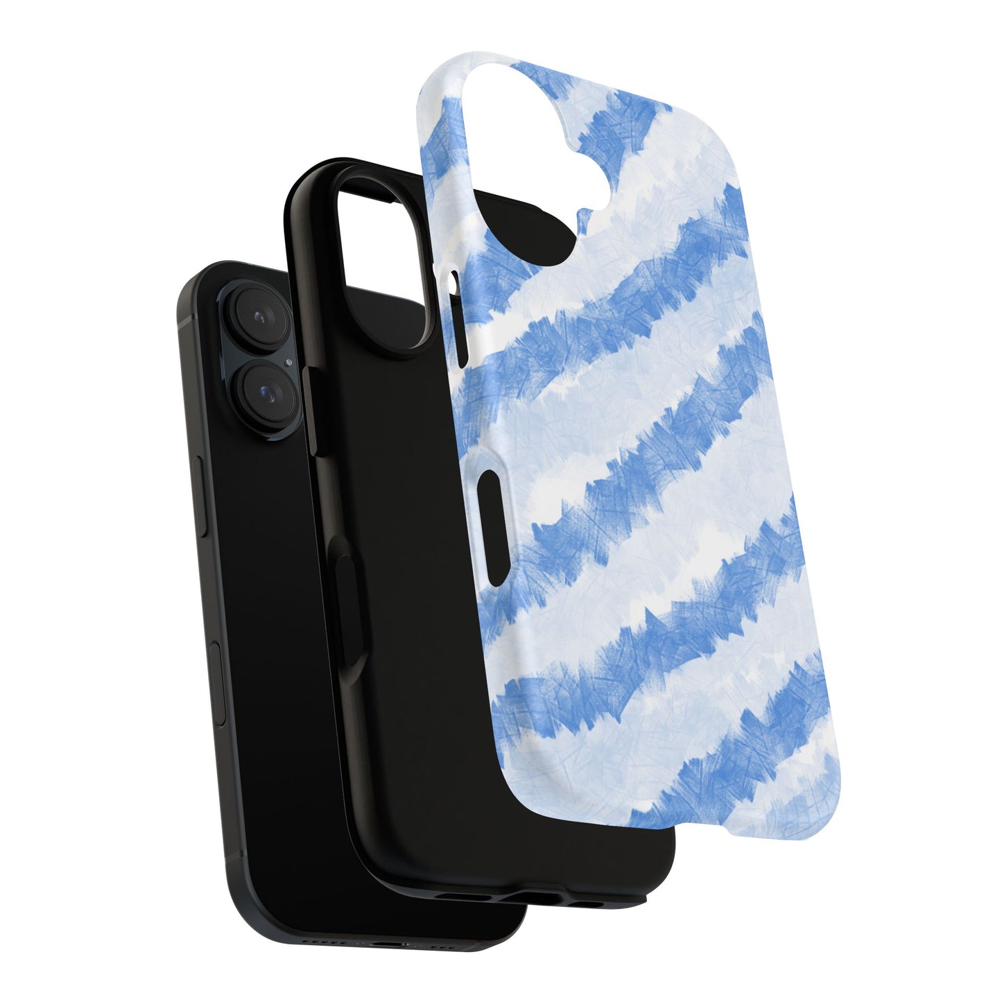 Chunky Blue Stripes Phone Case| Tough Case
