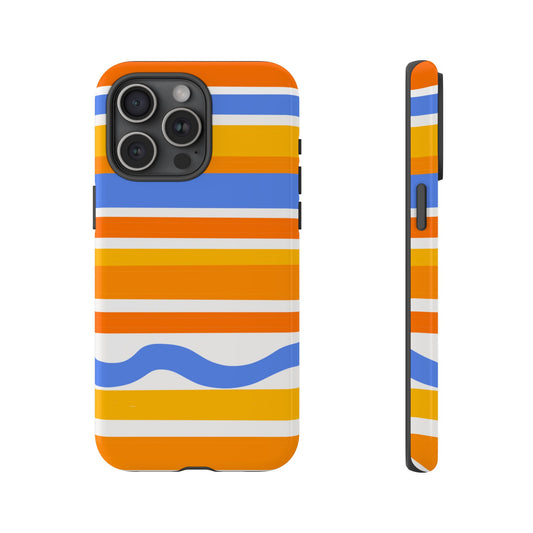 Citrus Orange Stripes Phone Case| Tough Case