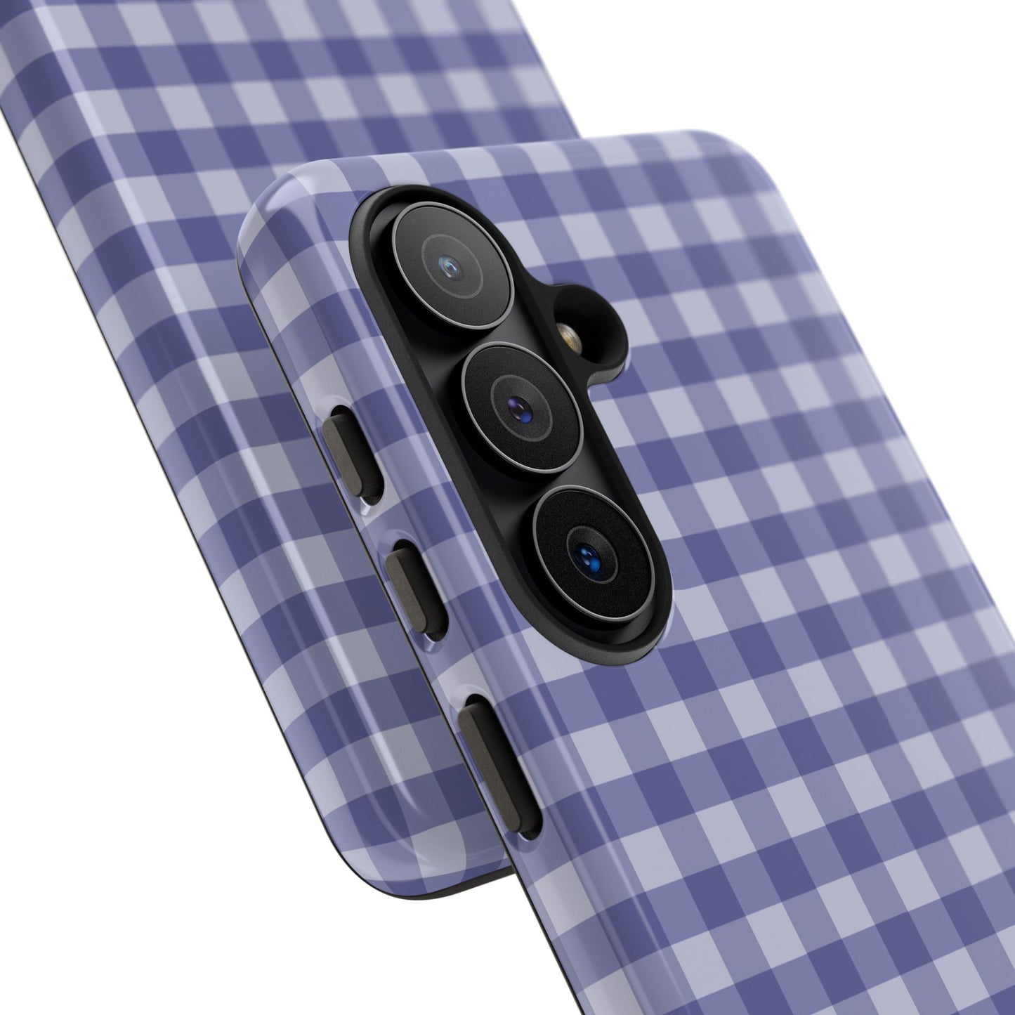 Phone Case, Navy Gingham Design, Tough Phone Case