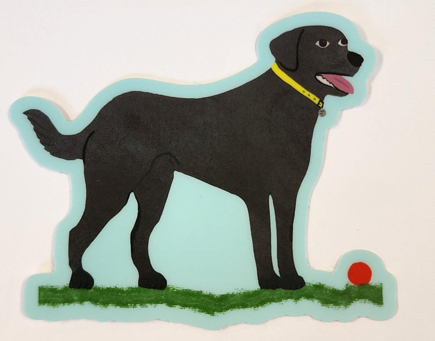 Sticker, Black Lab Dog Stickers, Standing or Sitting, Vinyl, Die-Cut, 3 Inches