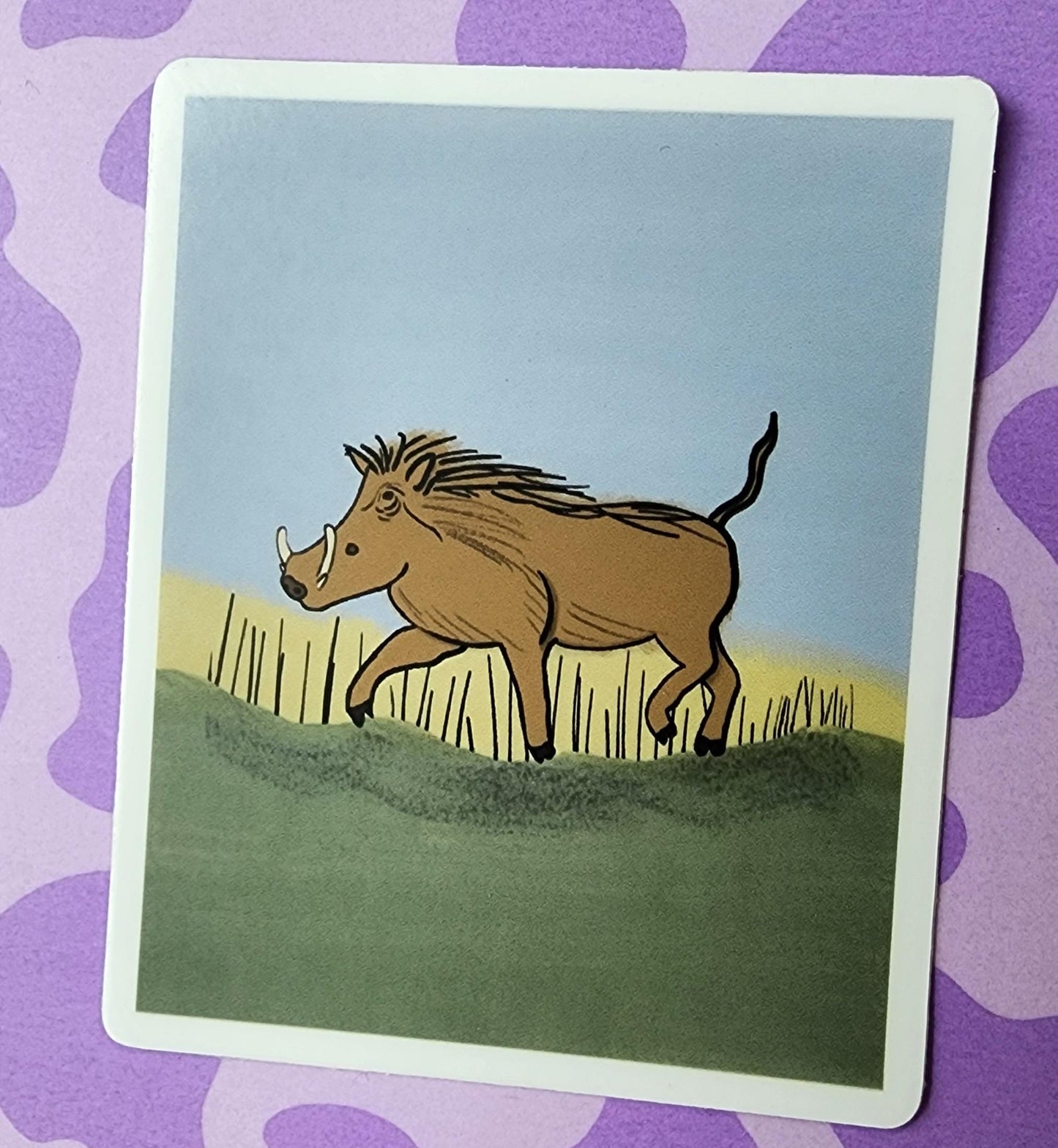 Sticker, Warthog, 2 Design Choices - Die-Cut or Rectangle, Vinyl, 3 Inch or 3" x 2.5"