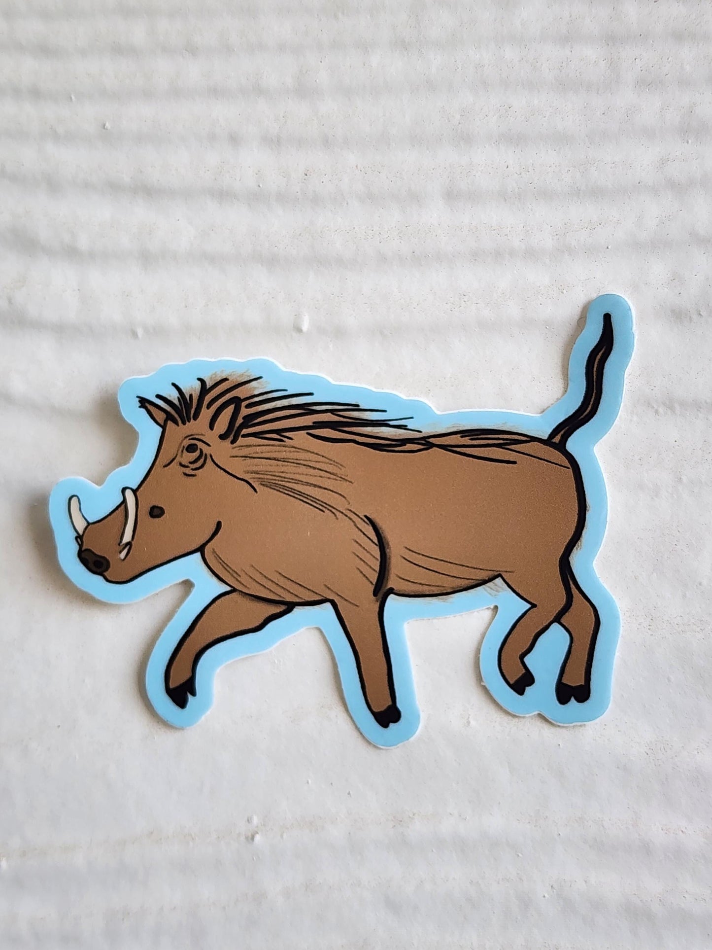 Sticker, Warthog, 2 Design Choices - Die-Cut or Rectangle, Vinyl, 3 Inch or 3" x 2.5"