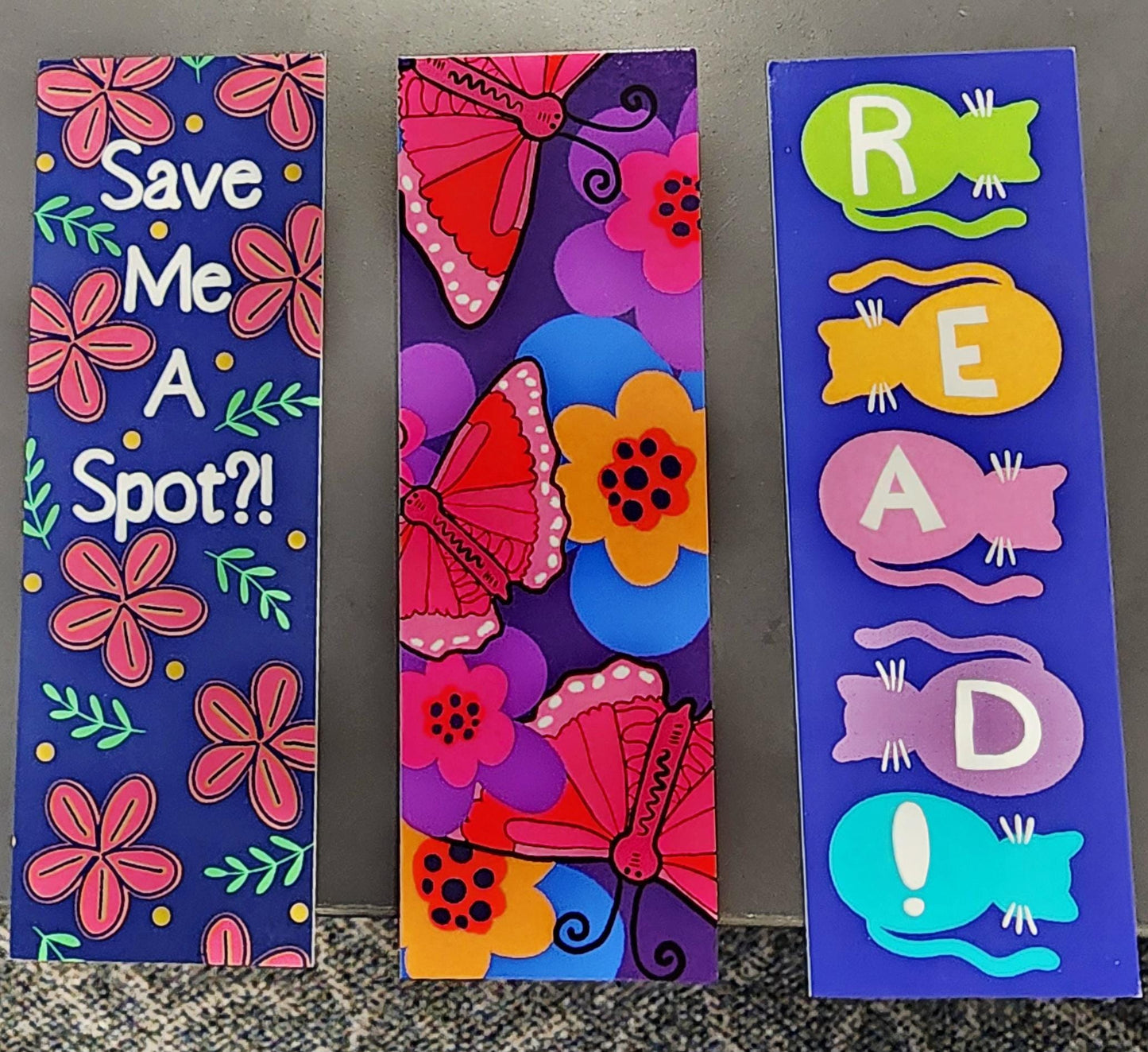 Bookmarks, Choose From Cat, Floral and Butterfly Designs