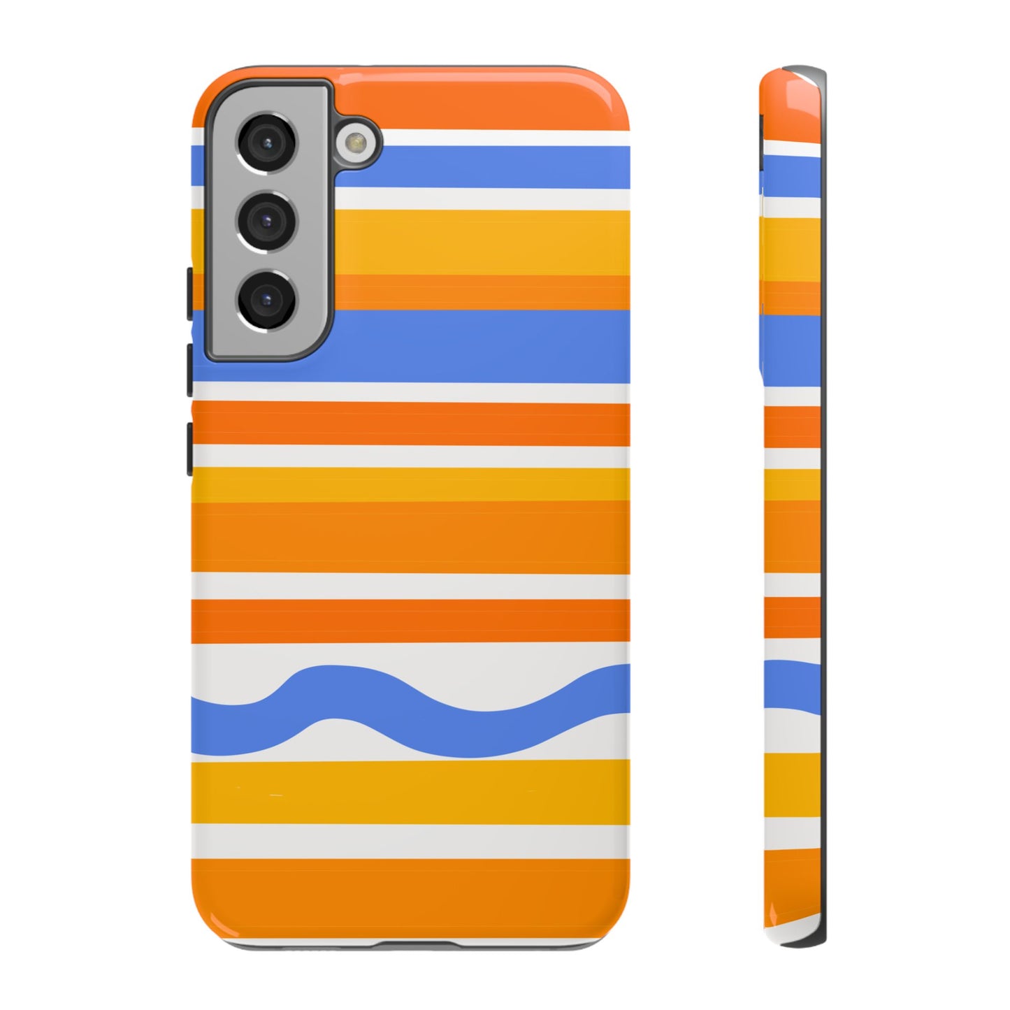 Citrus Orange Stripes Phone Case| Tough Case
