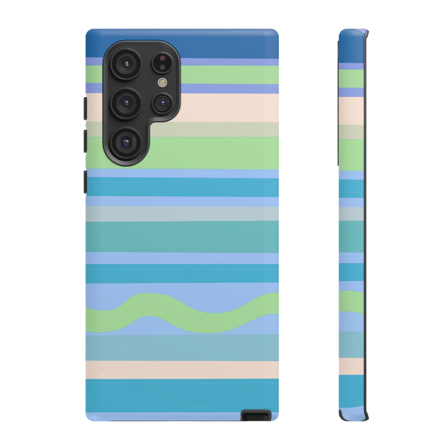 Cool Blue Stripes Phone Case| Tough Case