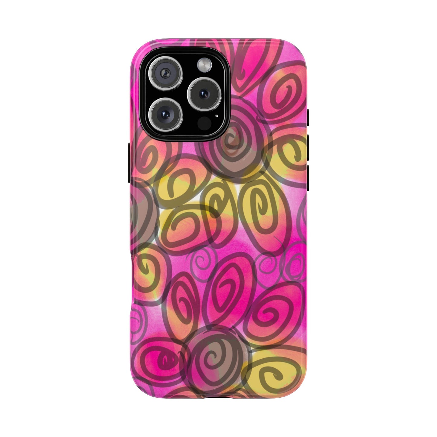 Wonky Pink Floral Phone Case| Tough Case