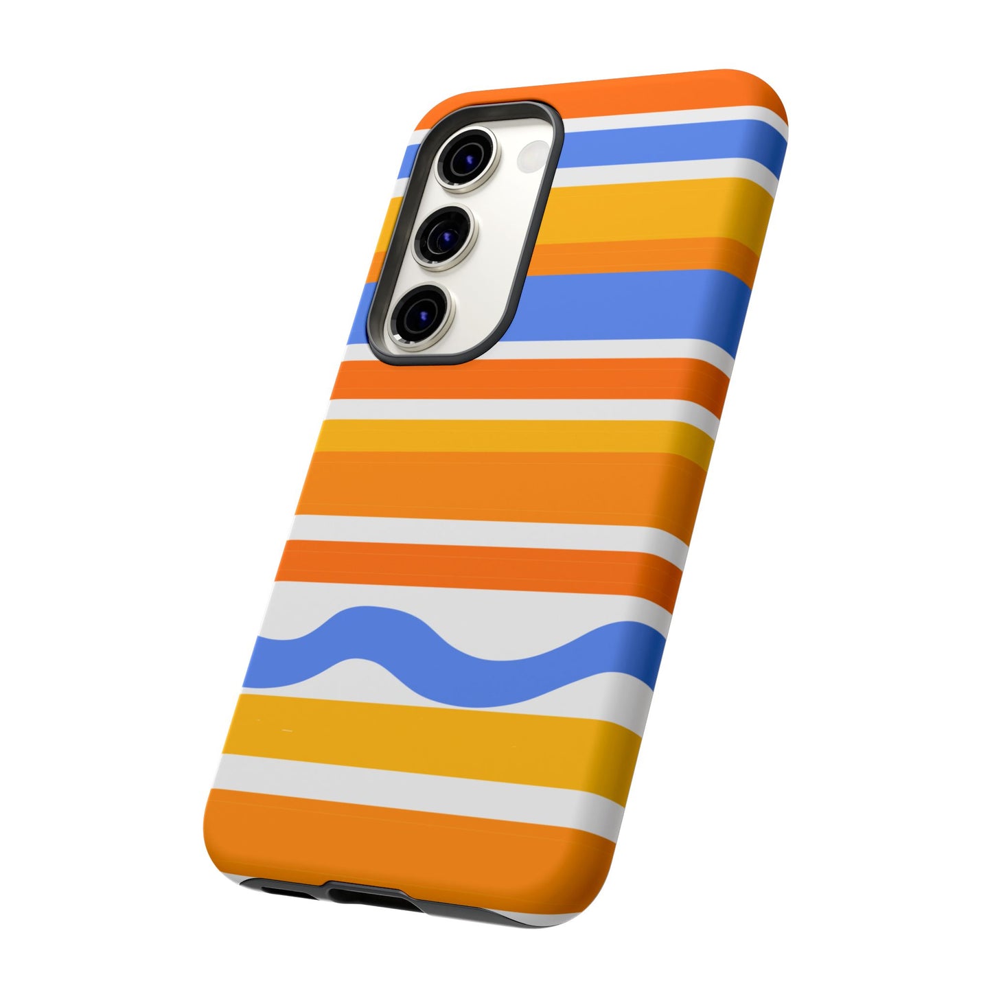 Citrus Orange Stripes Phone Case| Tough Case