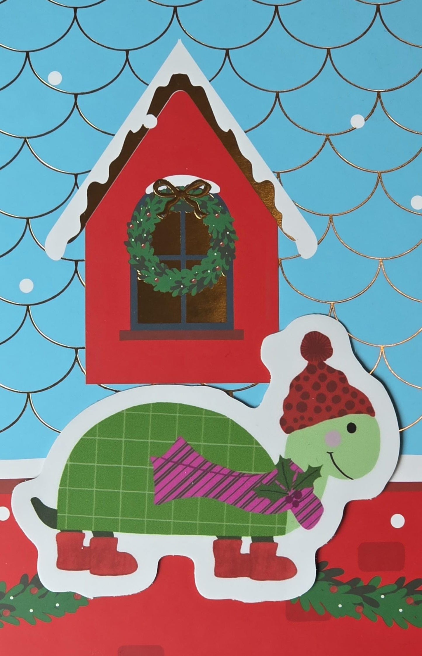 Turtle Sticker, Cozy Winter Critters, Vinyl Sticker, Water-Proof, 3 Inch
