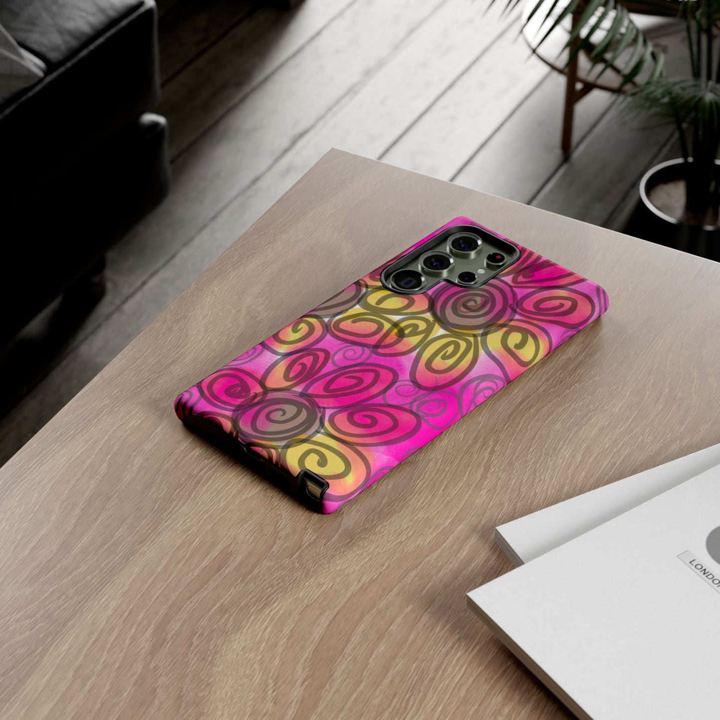Wonky Pink Floral Phone Case| Tough Case