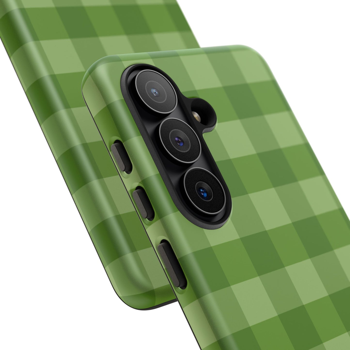 Phone Case, Green Gingham Design, Tough Phone Case
