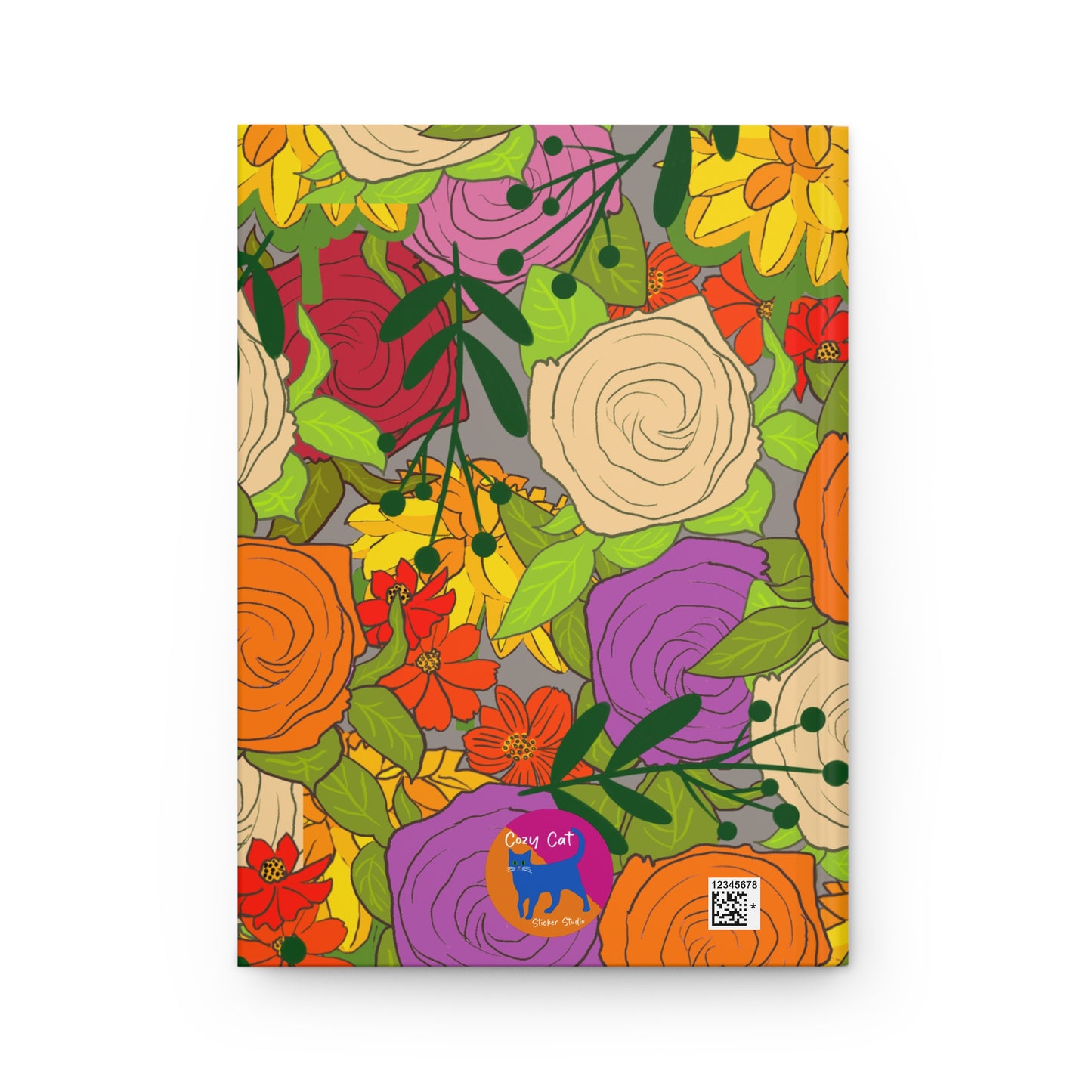 Journal, Hard Cover, Bright Floral Design