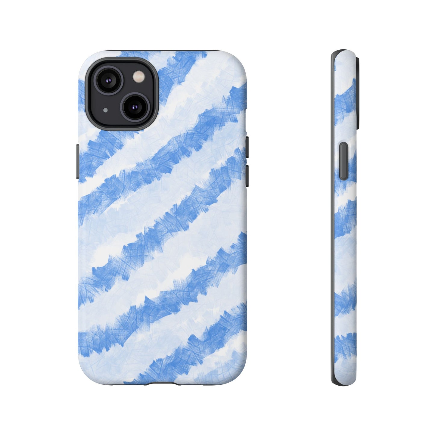 Chunky Blue Stripes Phone Case| Tough Case