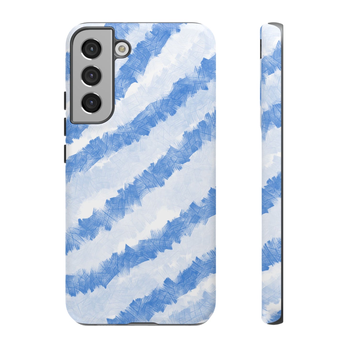 Chunky Blue Stripes Phone Case| Tough Case