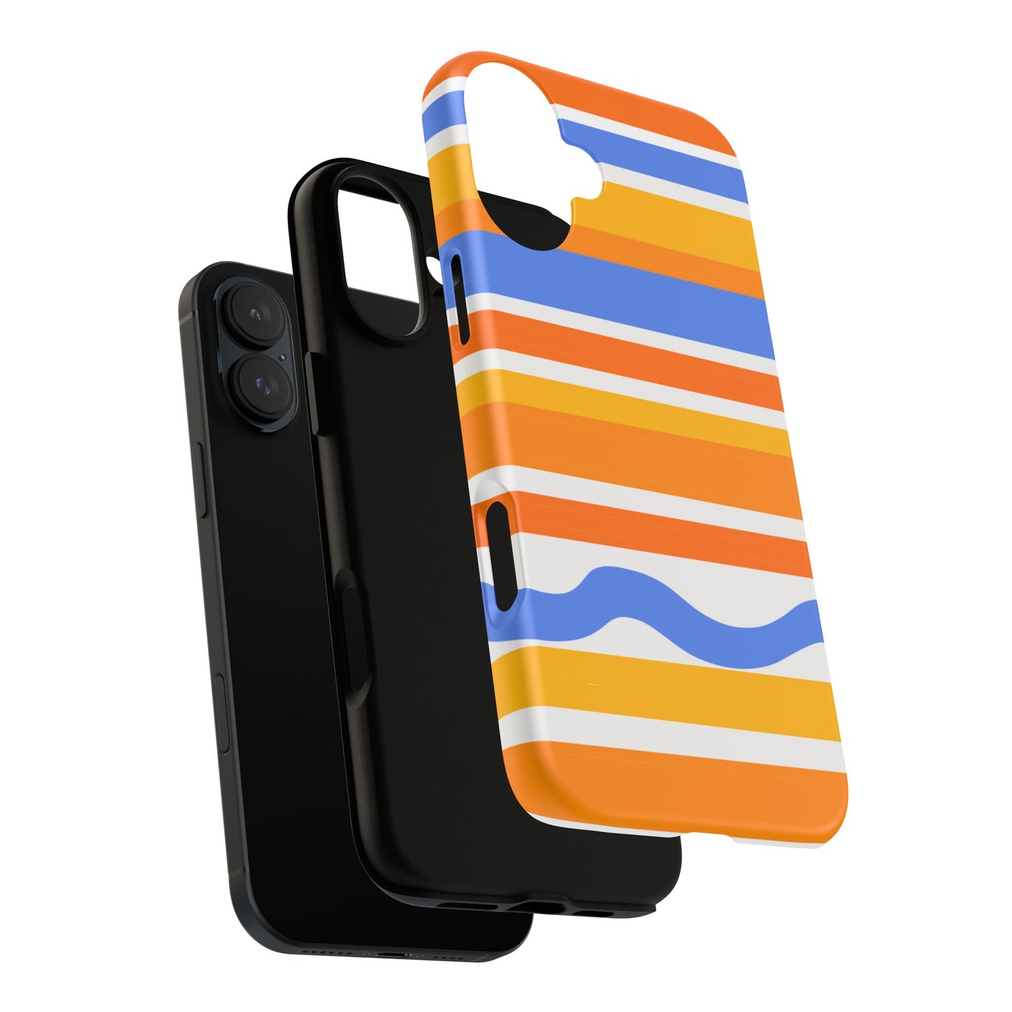 Citrus Orange Stripes Phone Case| Tough Case