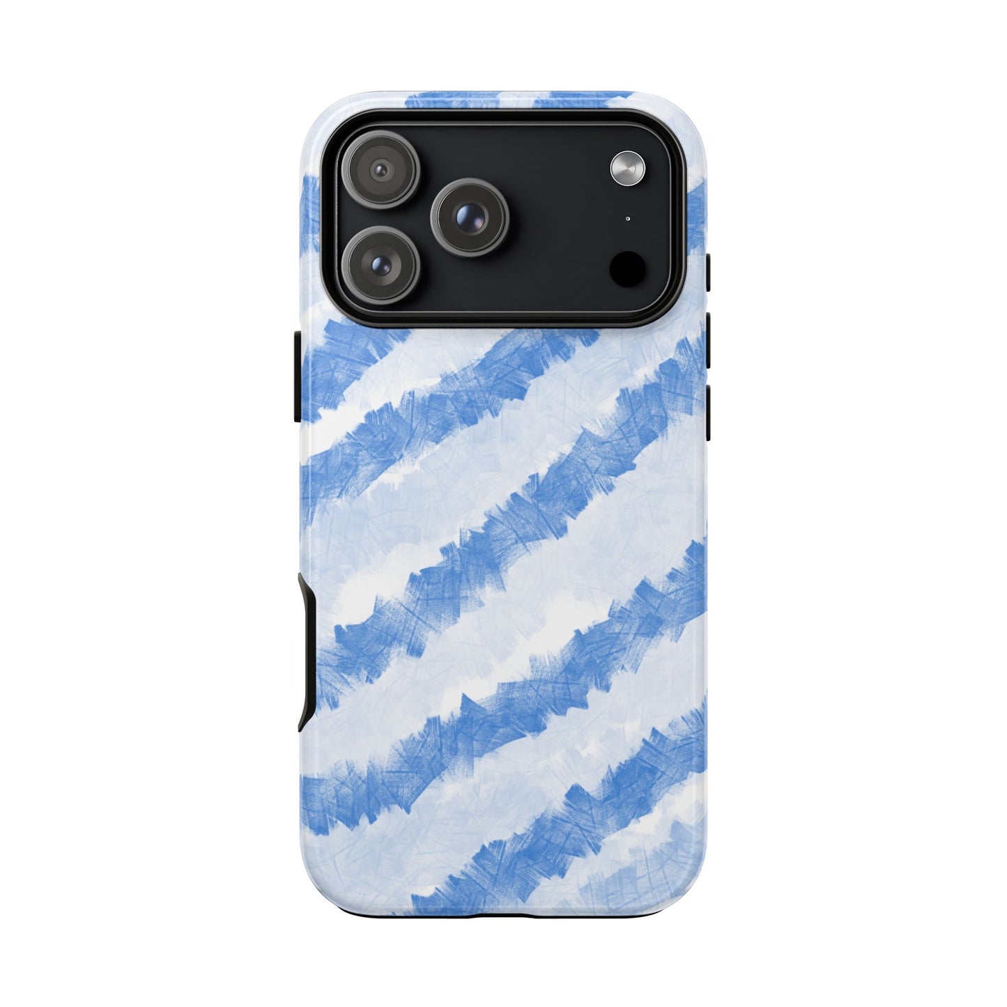 Chunky Blue Stripes Phone Case| Tough Case