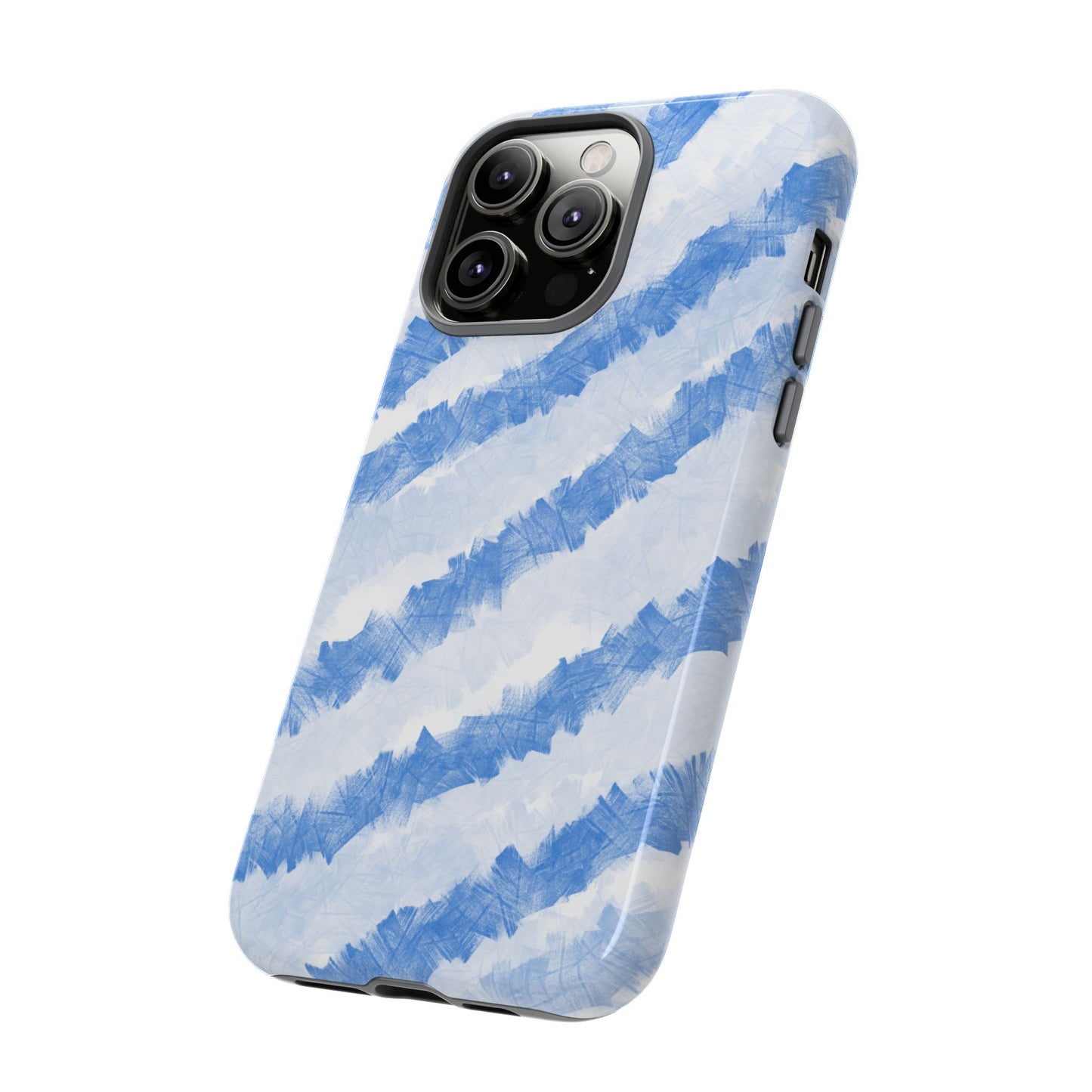 Chunky Blue Stripes Phone Case| Tough Case