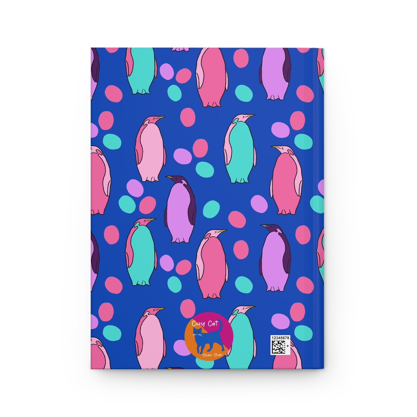 Journal, Hard Cover, Playful Penguin Design
