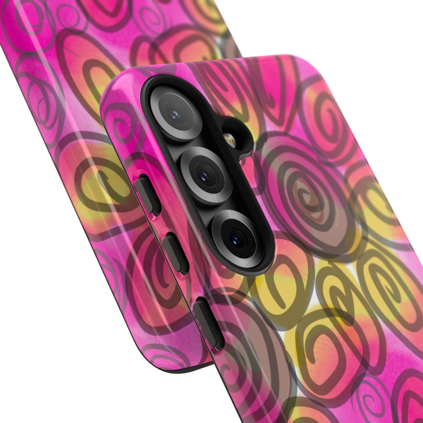 Wonky Pink Floral Phone Case| Tough Case