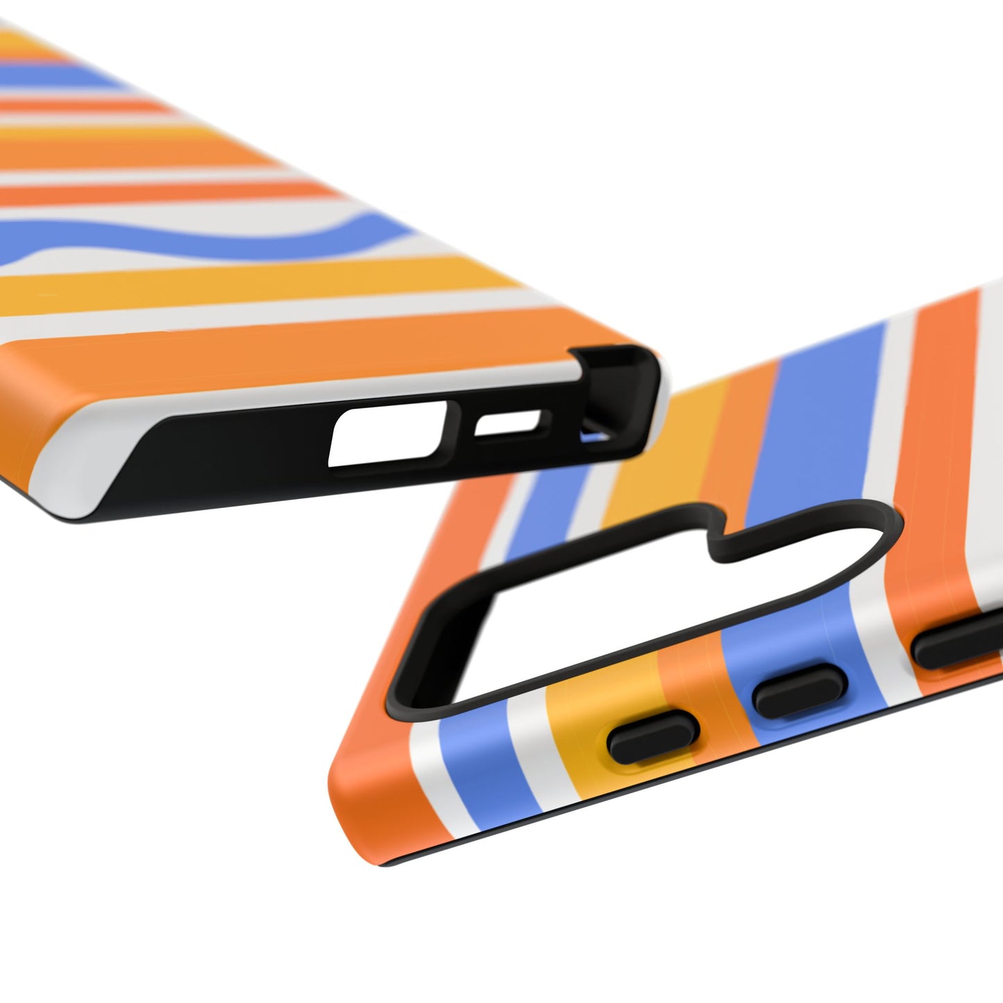Citrus Orange Stripes Phone Case| Tough Case