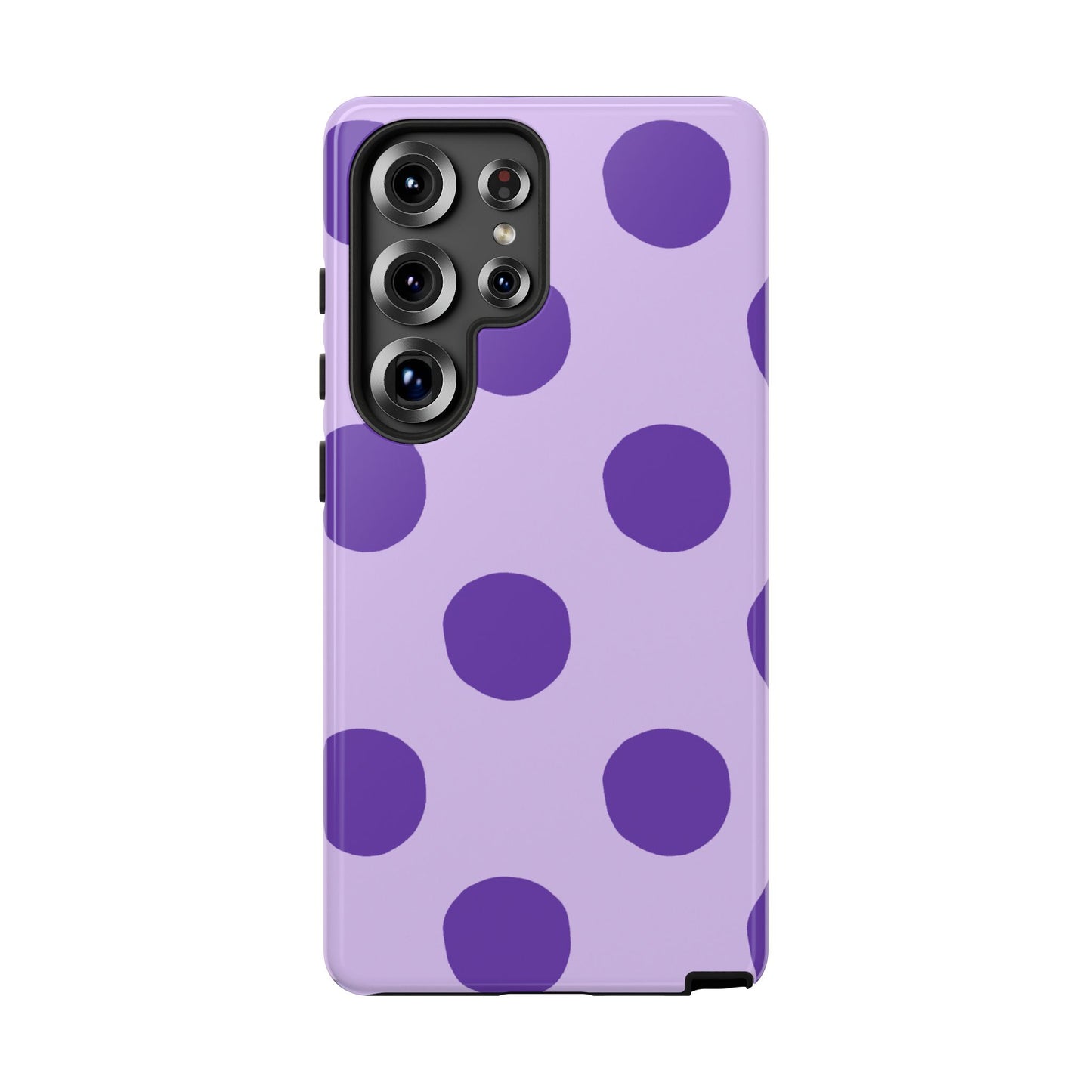 Phone Case, Purple Polka Dot Design, Tough Phone Case