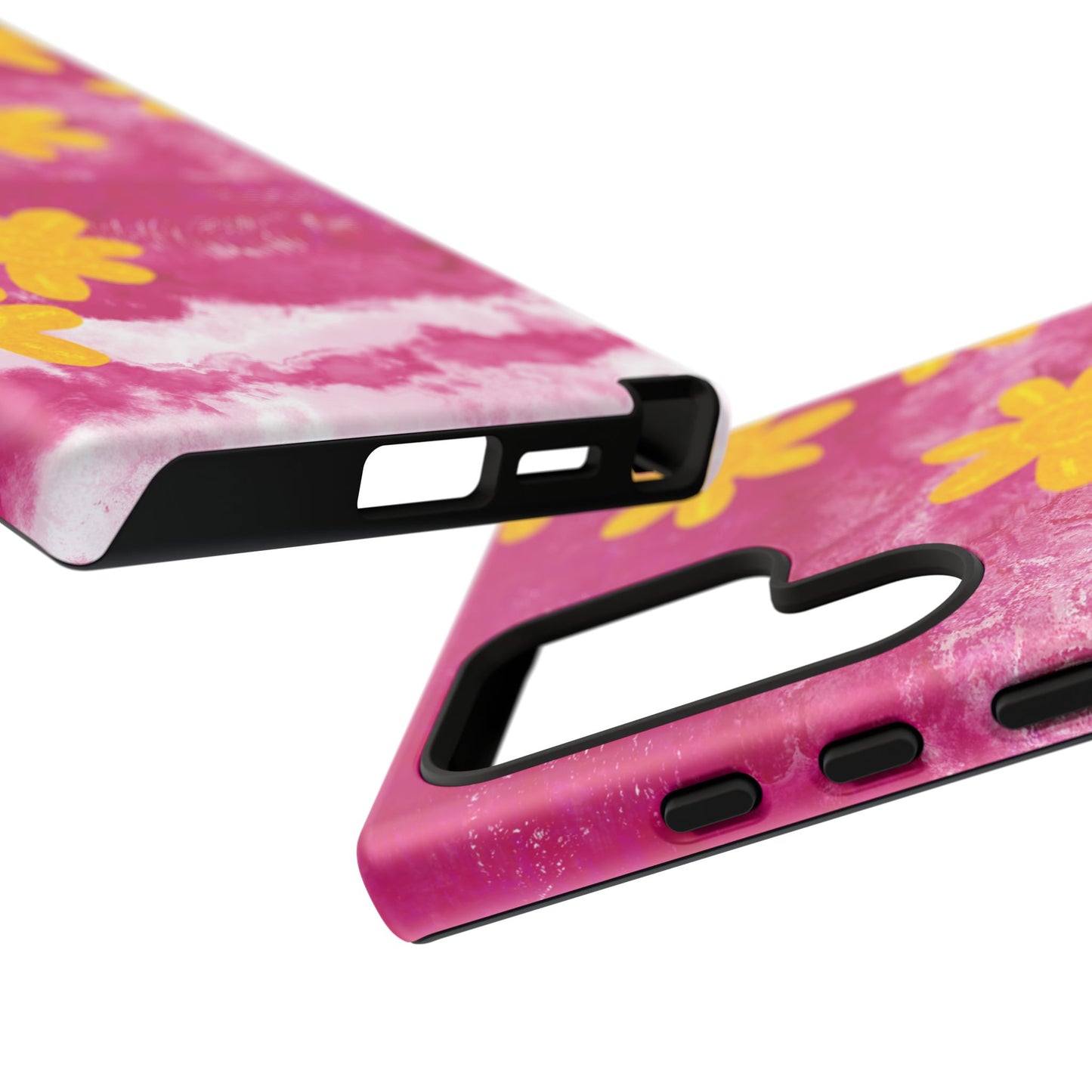 Yellow Flowers on Raspberry Phone Case| Tough Case