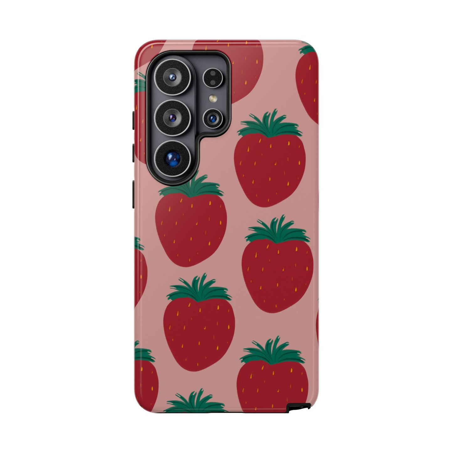 Phone Case, Strawberry Painted Design, Tough Phone Case
