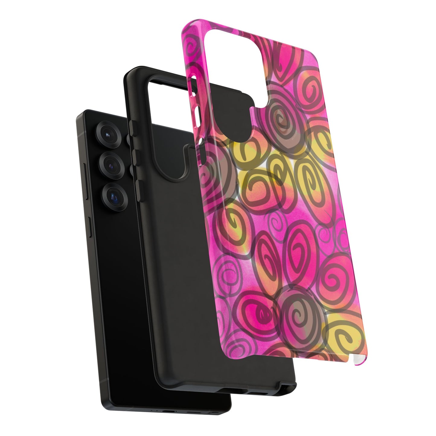 Wonky Pink Floral Phone Case| Tough Case