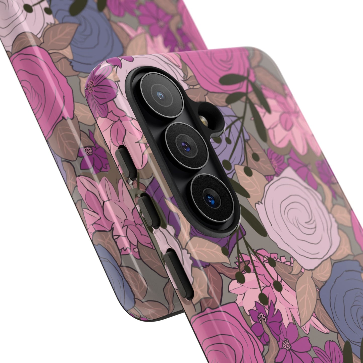 Phone Case, Pink Floral Design, Tough Phone Case