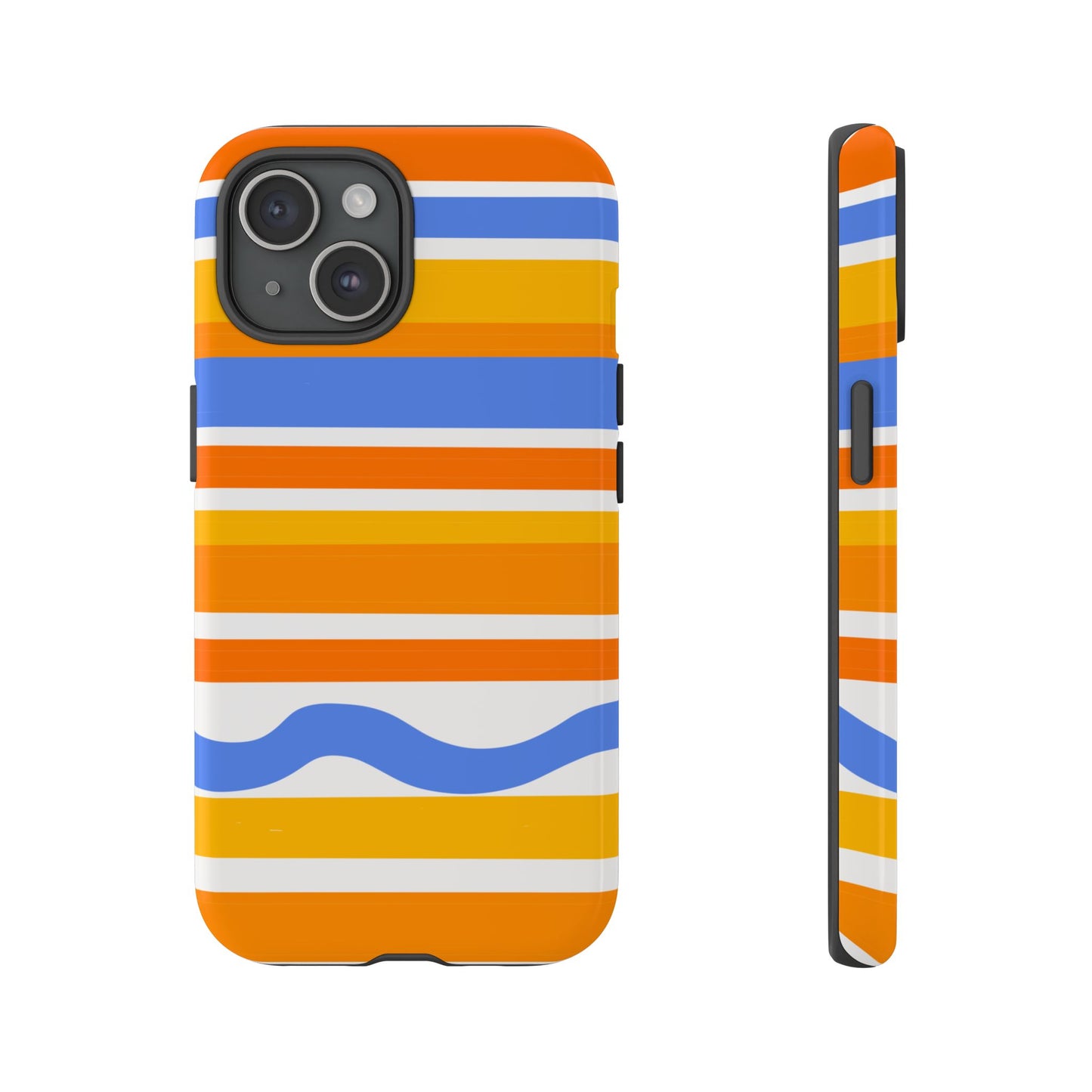 Citrus Orange Stripes Phone Case| Tough Case