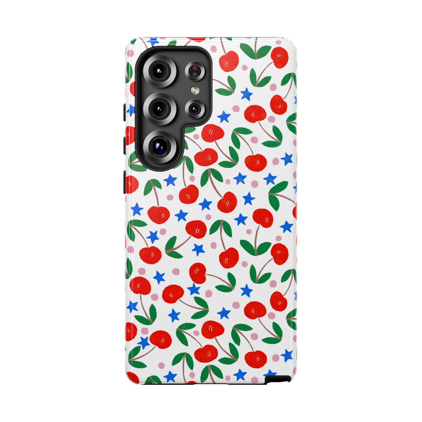 Phone Case, Cheerful Cherries Art Design, Tough Phone Case