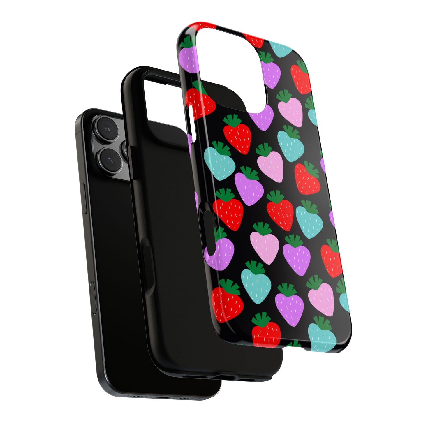 Phone Case, Playful Strawberry Design, Tough Phone Case