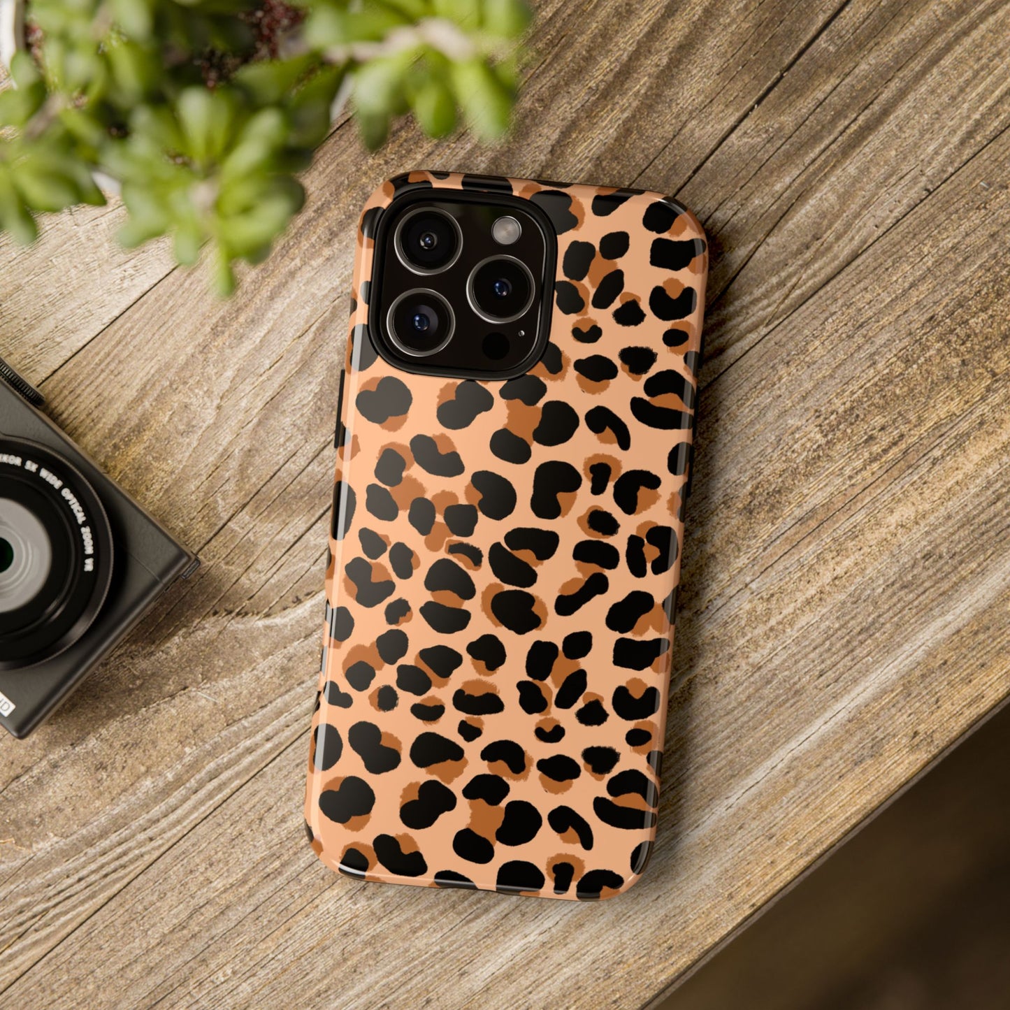 Phone Case, Tan Leopard Print Design, Tough Phone Case