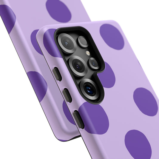 Phone Case, Purple Polka Dot Design, Tough Phone Case