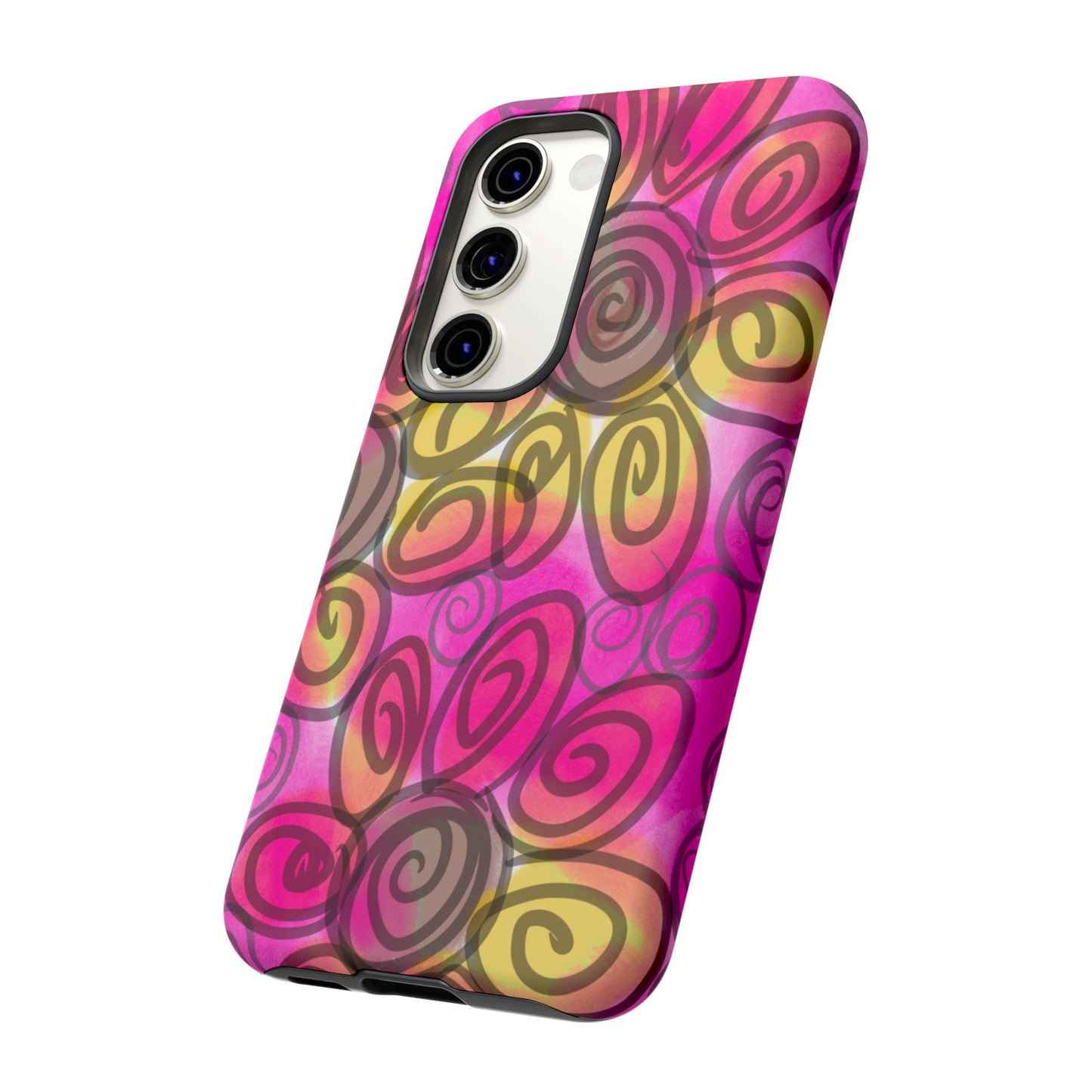 Wonky Pink Floral Phone Case| Tough Case