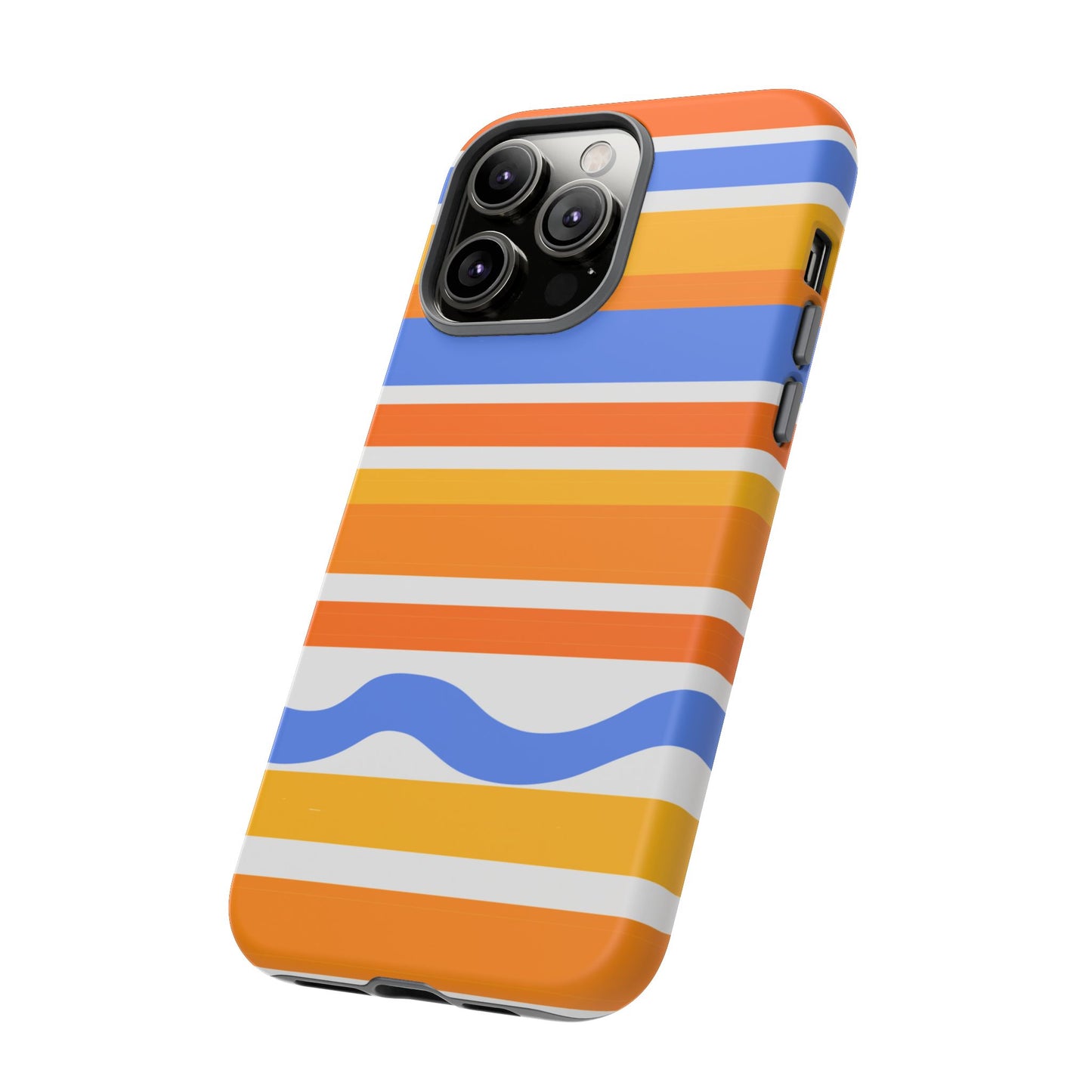 Citrus Orange Stripes Phone Case| Tough Case