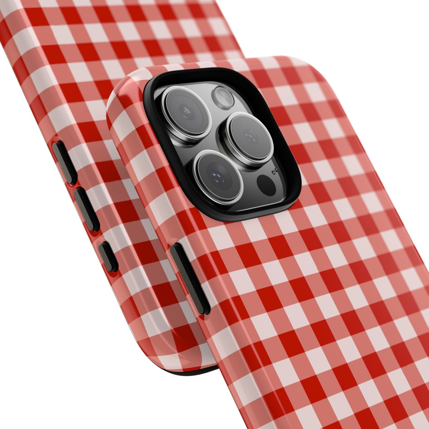 Phone Case, Red Gingham Design, Tough Phone Case