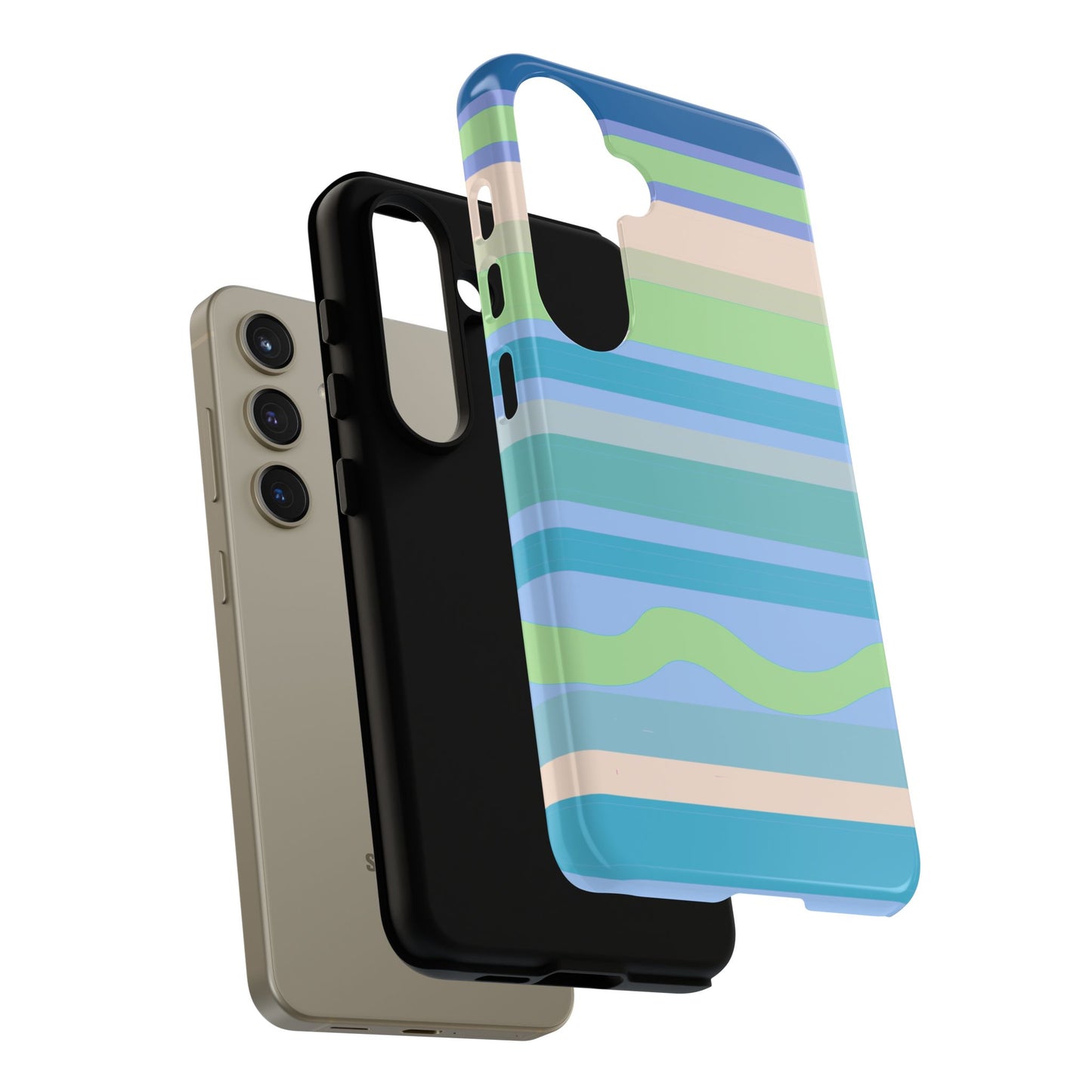 Cool Blue Stripes Phone Case| Tough Case