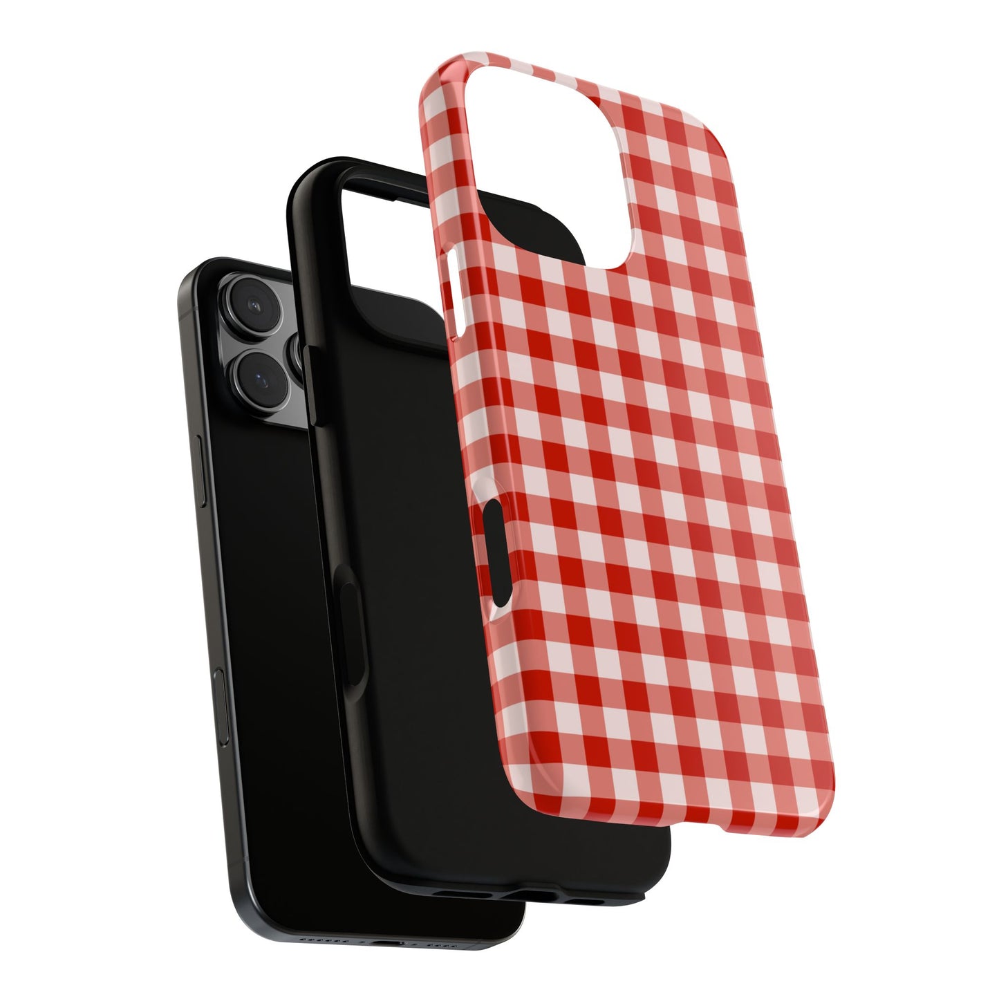 Phone Case, Red Gingham Design, Tough Phone Case