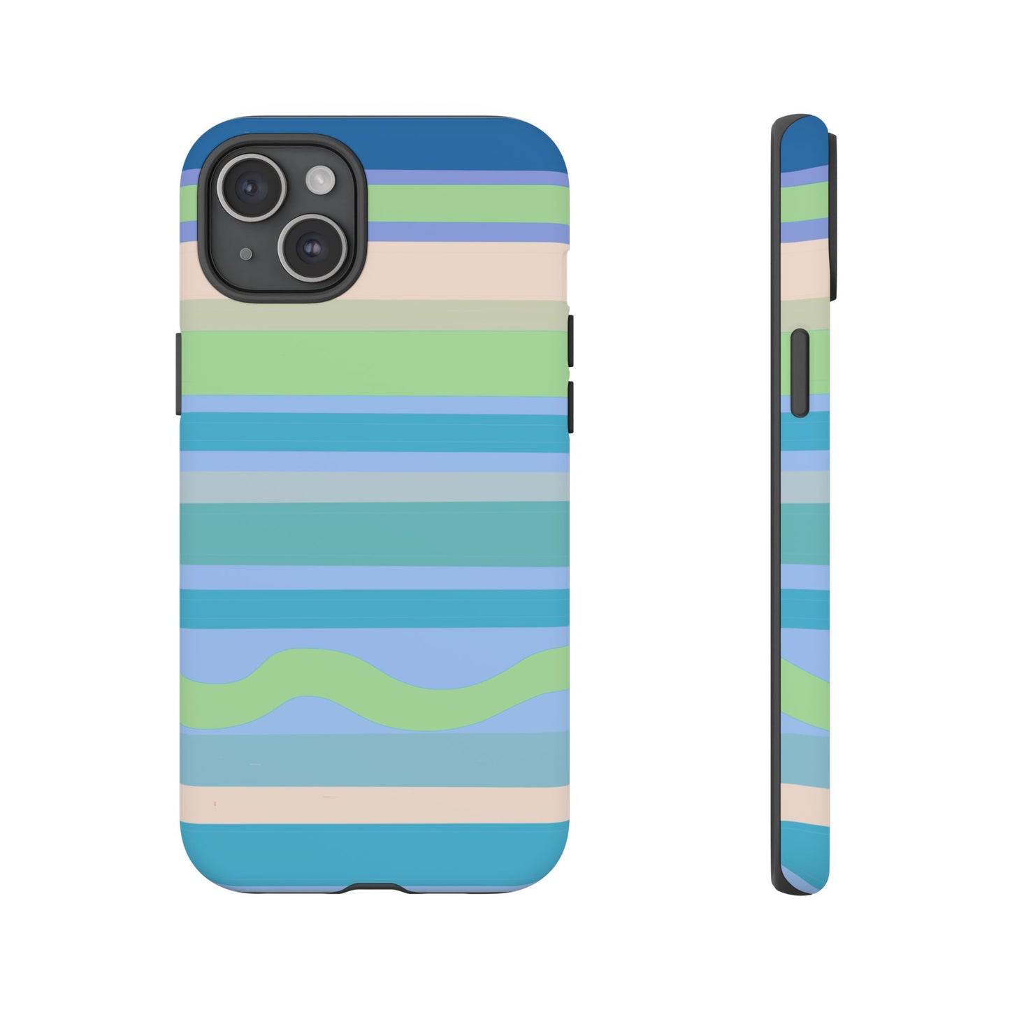 Cool Blue Stripes Phone Case| Tough Case