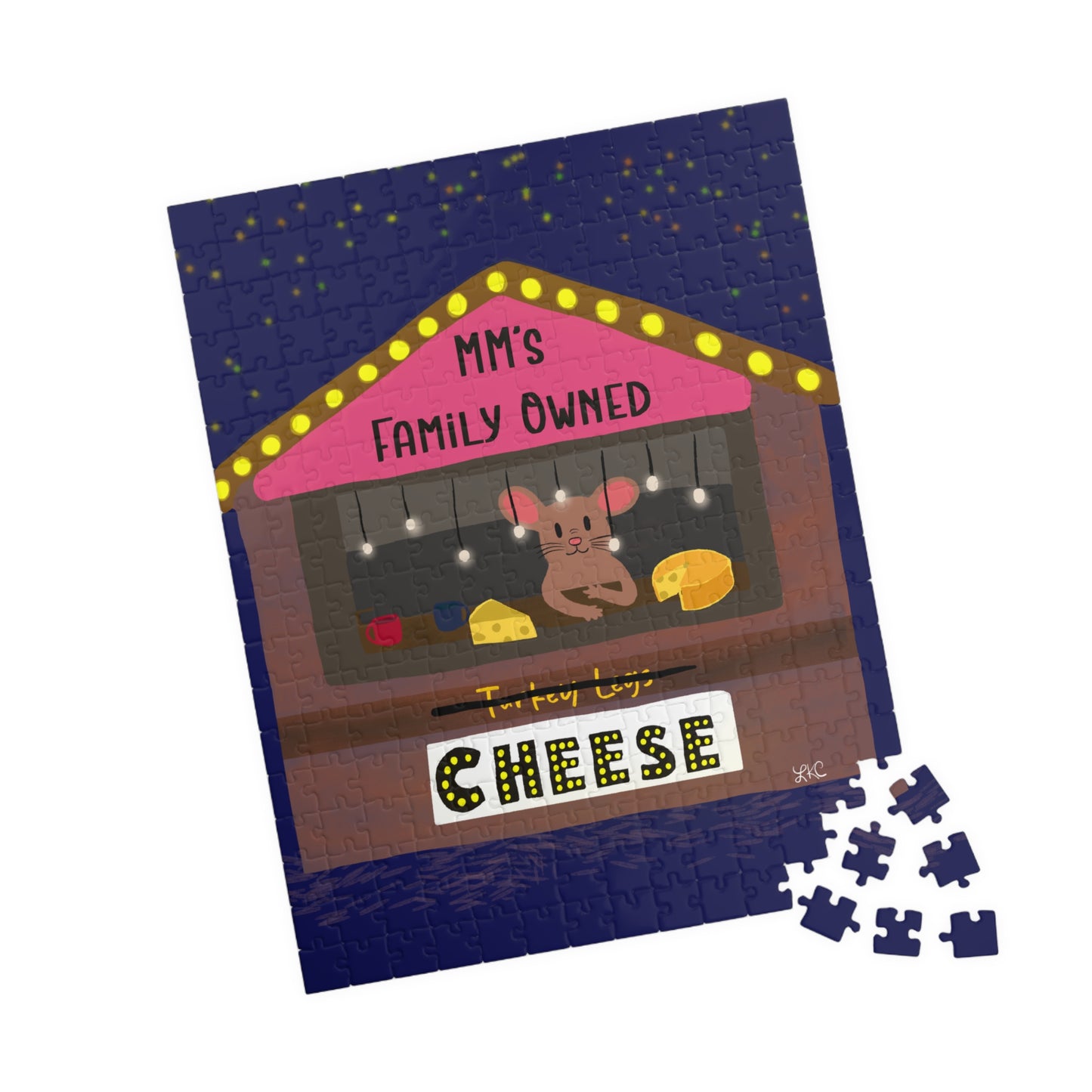 Puzzle, Mocha Mouse Works the Cheese Hut, Jigsaw Puzzle, Family Fun, 110-520 Pieces