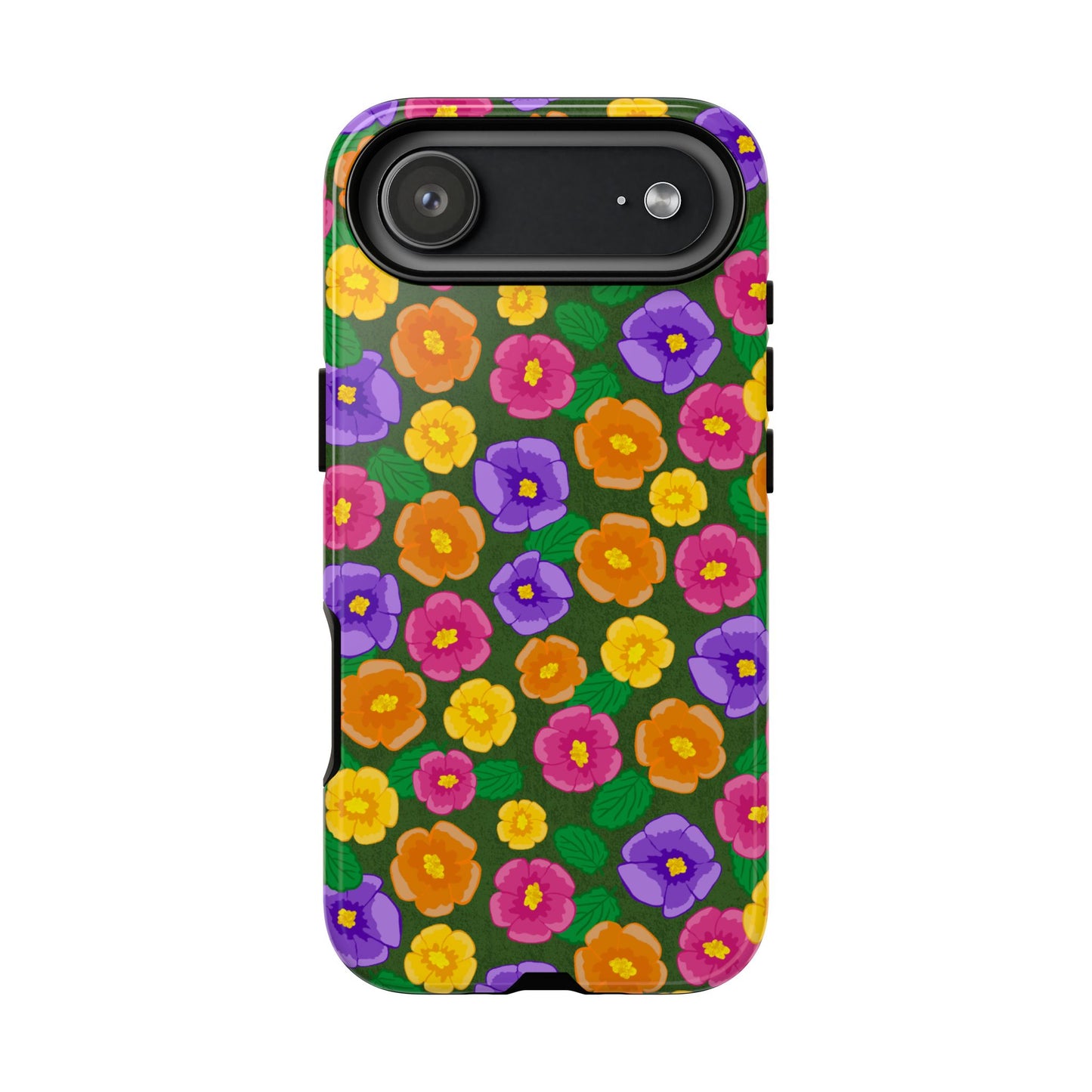 Phone Case, Pansies Artistic Design, Tough Phone Case