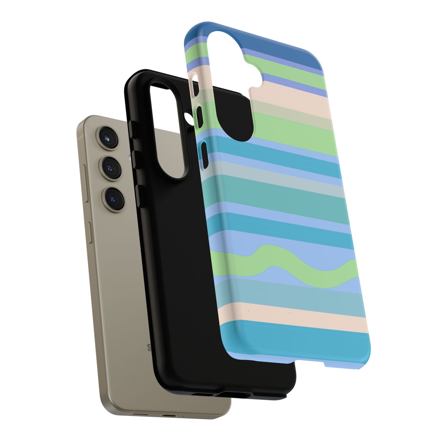 Cool Blue Stripes Phone Case| Tough Case